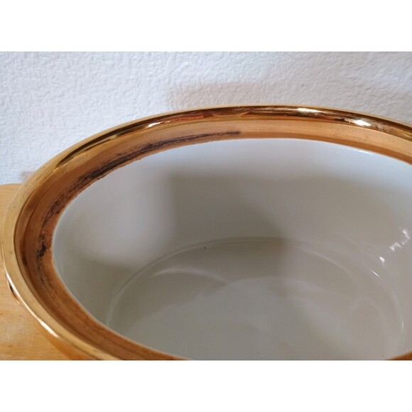 Vintage Hall Golden Glo Gold 2 Quart French Casserole Dish With Lid - Picture 2 of 11